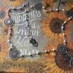 Long Beaded Flower Necklace/bracelet/jean/waist..