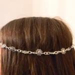 Swarovski Crystal/silver Flower Head Band